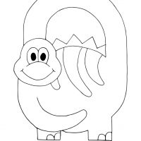 Striped Dinosaur Coloring Page