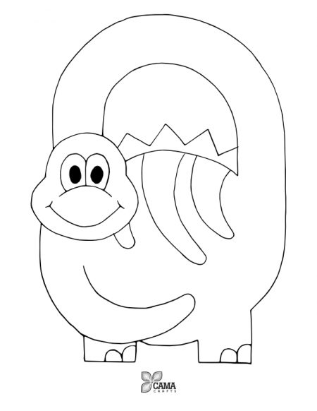 Striped Dinosaur Coloring Page