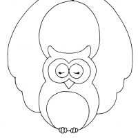Owl Asleep Coloring Page