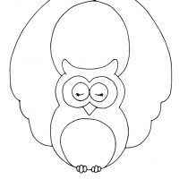 Owl Asleep Coloring Page