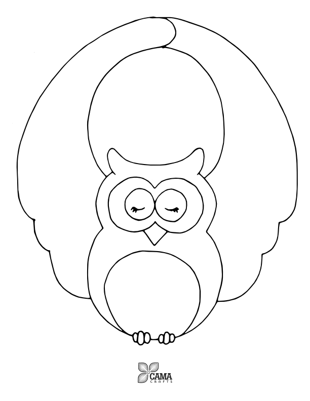 Owl Asleep Coloring Page