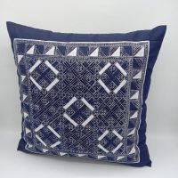 Batik Pillow Cover with Applique Accents