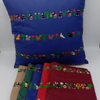 Life Scene Pillow Cover (small rows)